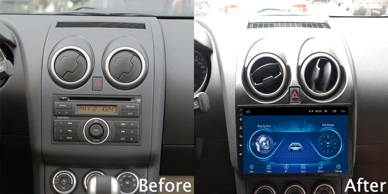Discount Super Slim Touch Screen Android 8.1 radio GPS Navigation for Nissan x-trail Qashqai headunit tablets Stereo Multimedia Bluetooth 0