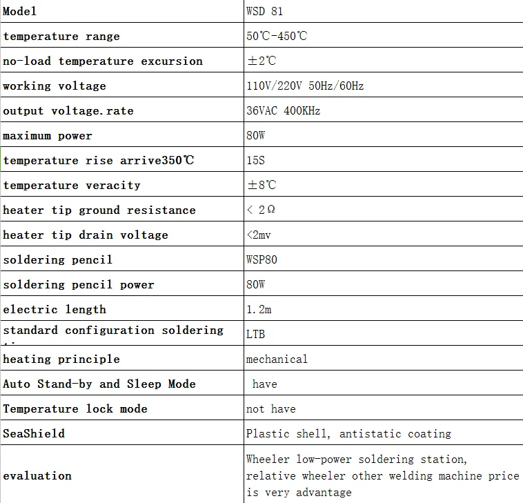 WELLER WSD81 80 Вт паяльная станция, свинец сварки станции