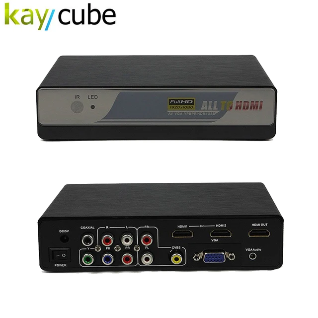 All To HDMI Converter Box VGA/HDMI/RCA/Ypbpr To HDMI Converter Scaler