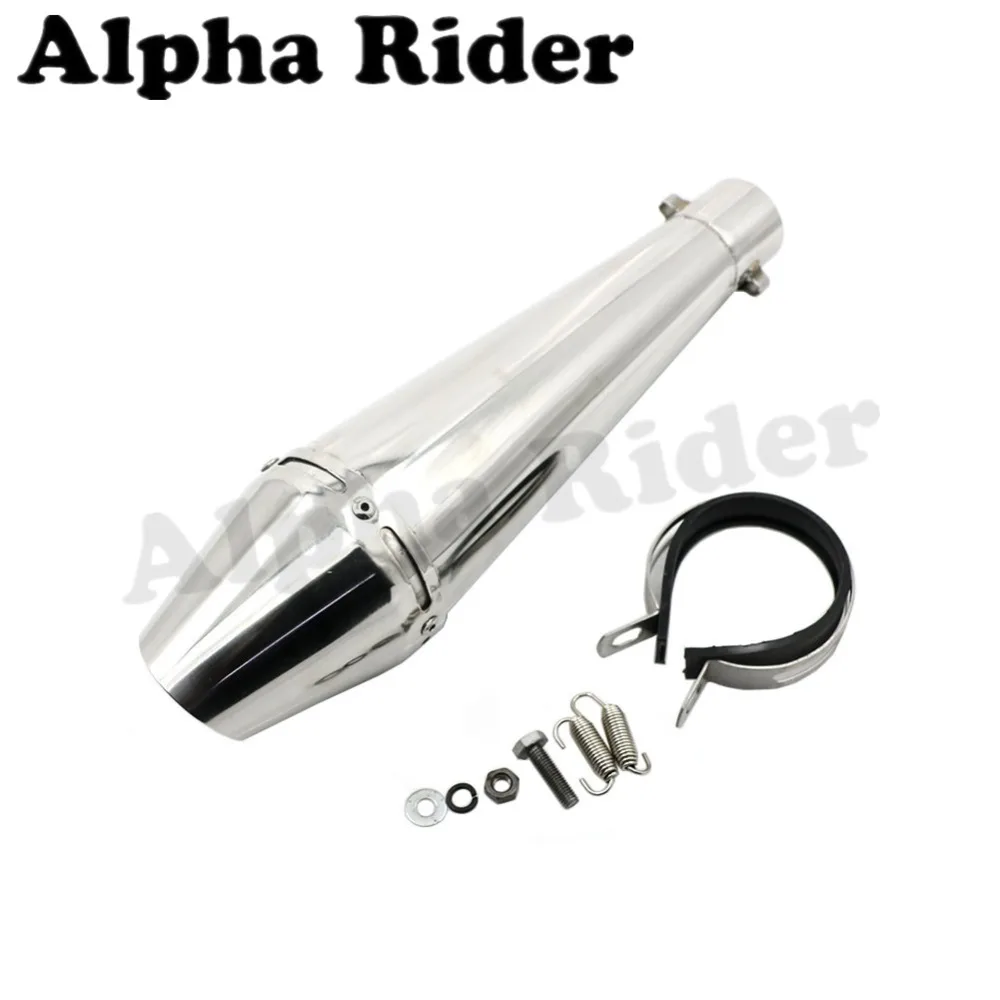 51MM Universal Motorcycle GP Stainless Steel Slip On Exhaust Pipe Fish
