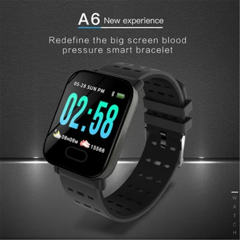 

A6 Smart Watch Waterproof BP Heart Rate Monitor Bracelet Wristband For Android IOS