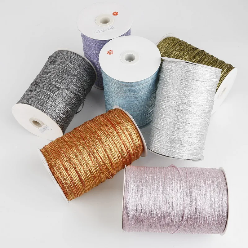 Ribbon decoration supplies 20Yard/Lot 3mm Glitter Onion Ribbon for Chrismas wedding cake box packaging