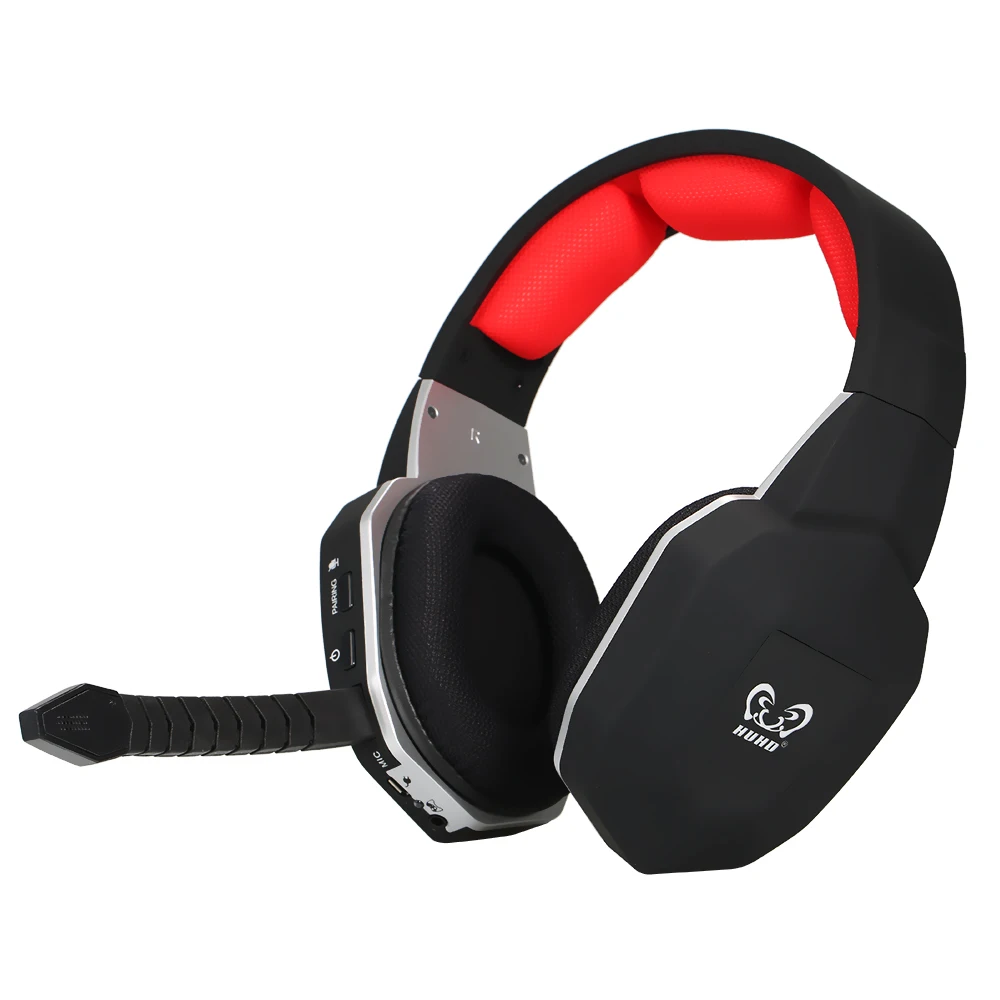 

2.4Ghz Wireless Noise Canceling Telephone Headsets Optical Stereo Gaming Headset 7.1 Surround Sound Detachable Mic Rechargeable