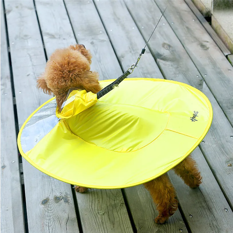 Umbrella Cloak Raincoat for Dogs Transparent Dog Raincoat Waterproof Poncho Summer Clothes for Dogs Dropshipping 40AT14 (3)