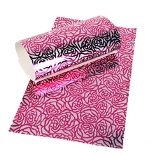 Давид аксессуары 20*34 см Лазерная роза цветок Синтетическая кожа ткань резка направление случайный, размер имеет небольшие ошибки, c2624