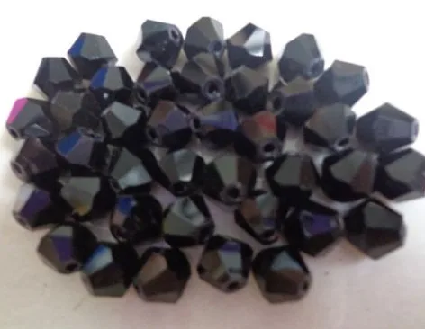 

4mm Free shipping wholesale 2000Pcs Bicone Faceted loose Glass Beads Black White DIY spacer Clear Colored Mixed crystal