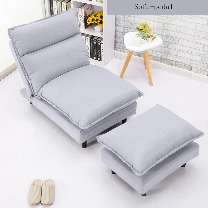 Modern Sofa Set Living Room Furniture Sofa Bed Furniture Fabric Armchair Folding Recliner Reclining Back Arm Accent Chair - Цвет: Light Grey