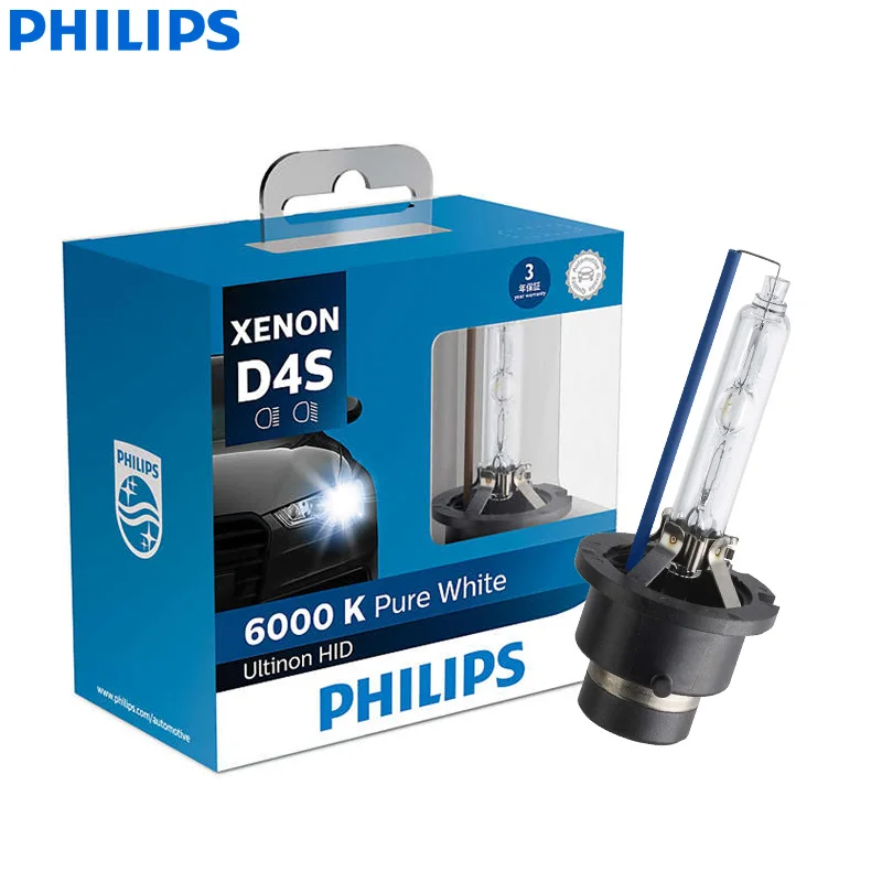 Philips Ultinon HID Xenon D1S D2S D2R D3S D4S WXX2 35W 6000K холодный белый светильник ксеноновый головной светильник автомобильные лампы(двойная упаковка