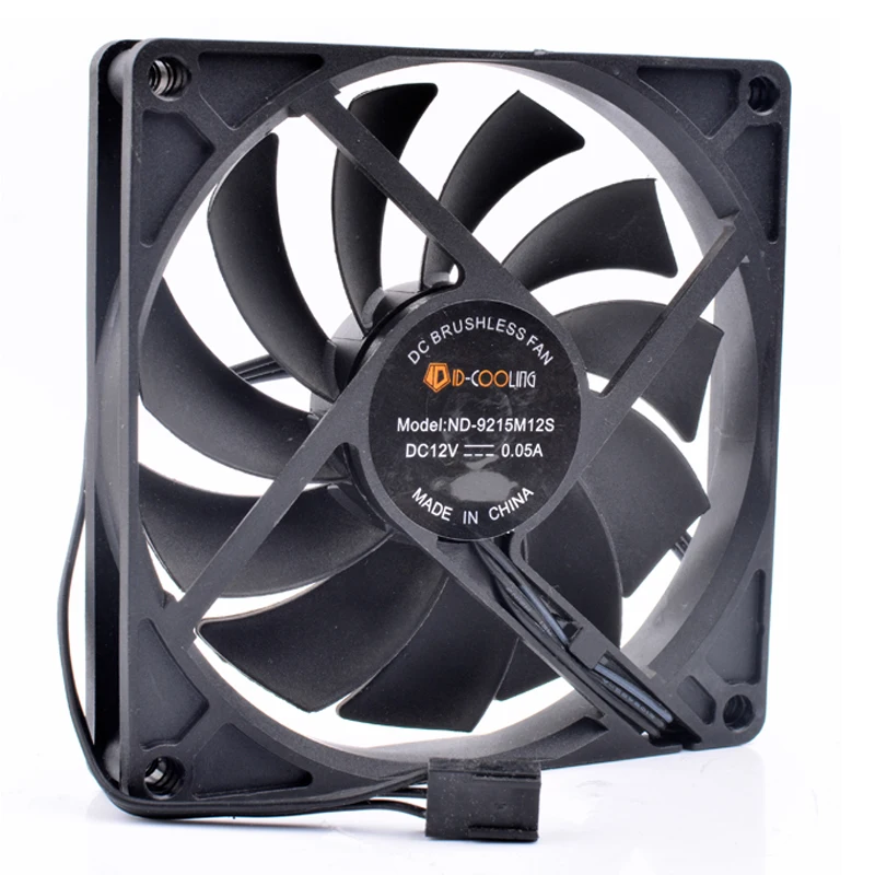 ID-cooling ND-9215M12S 9 см 9015 92x92x15 мм 12 В 0.05A ультратонкий 3-контактный бесшумный вентилятор охлаждения процессора