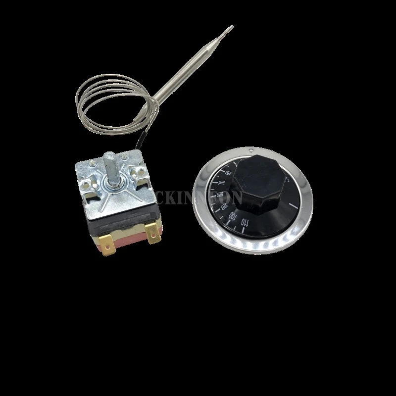 

DHL 100PCS 30-110C Degree AC250V Adjustable Temperature Control Switch Capillary Thermostat Controller 16A 2Pin