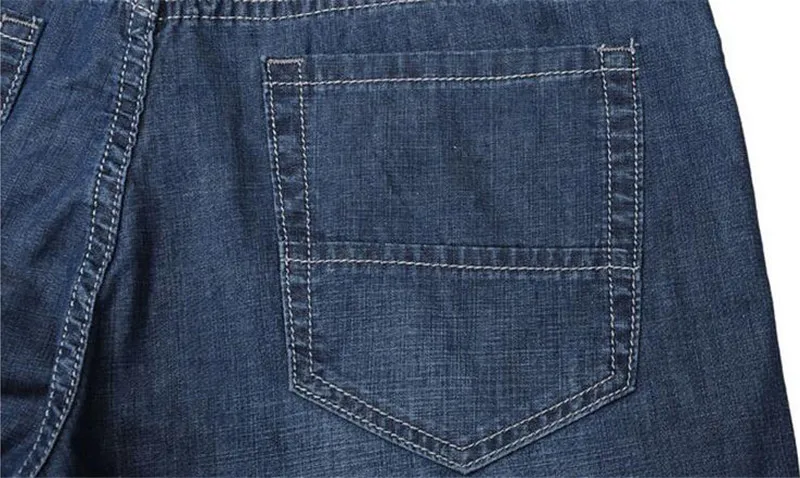 MORUANCLE мужские повседневные мешковатые джинсы брюки свободного покроя дышащие джинсовые брюки для больших и высоких сплошной цвет плюс