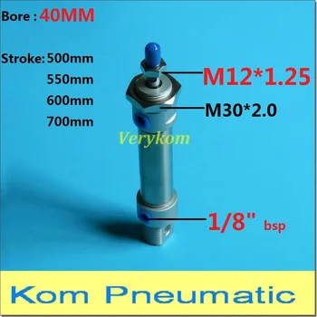 

Pneumatic 40MM MA40*500/550/600/700-S-CA Stainless Steel Mini Air Cylinder Piston 1/8" bsp MA40-550 MA40-600 MA40-500 w Buffer
