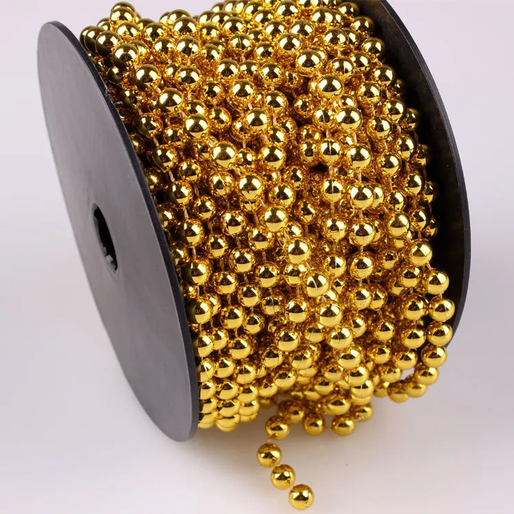 

FREE SHIPPING!!! (6 Reels/lot ) 8mm X 10 yards Gold Bead TRIM , Pearls on Reel for Fashion Apparel * FREE SHIPPING BY EMS*