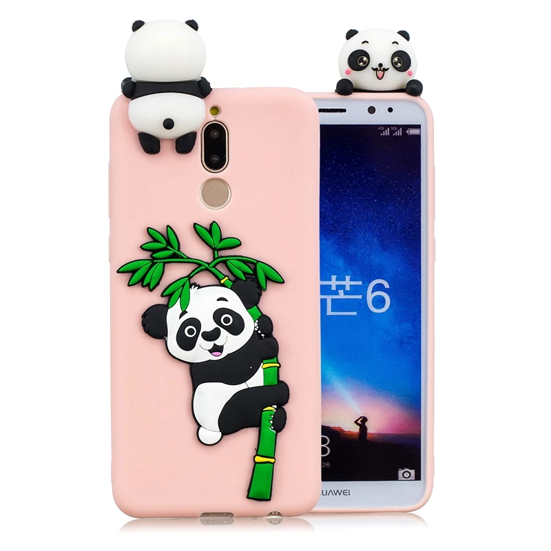 Huawei Коврики 10 Lite чехол для телефона на Nova 2i крышка 3D DIY Единорог Panda силиконовый чехол Чехлы для huawei Коврики 10 P10 Lite чехол футляр - Color: Pink Panda