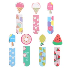 2 шт./компл. Kawaii милые фруктовое мороженое магнитные закладки книжные маркеры страницы канцелярские принадлежности для школьных канцелярских товаров награждение приз