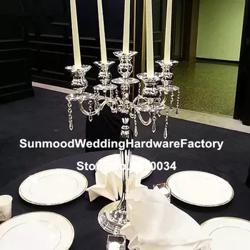 

30 days sent out order)wedding event sliver iron crystal candle holder / crystal tealight candle holder