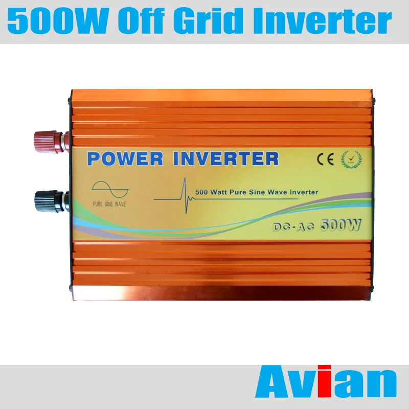 

500W Mobile Power Inverter Converter DC 12V/24V to 110 120 220 230 240VAC Adapter Pure Sine Wave Inverter with USB