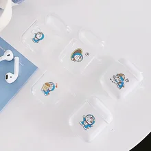 Мягкий ТПУ Прозрачный чехол для наушников Doraemon с рисунком для Apple AirPods 1 2, беспроводная Проводная зарядная коробка, прозрачный милый чехол с Тоторо