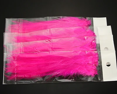 Морская Шея Hackle мухобойка материал перья - Цвет: Hot pink