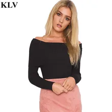 2017 Spring Sweater Women Pullover Fashion Warm Mohair Women Off the shoulder Long Sleeve Casual Loose Sweater Knitted Tops Se16