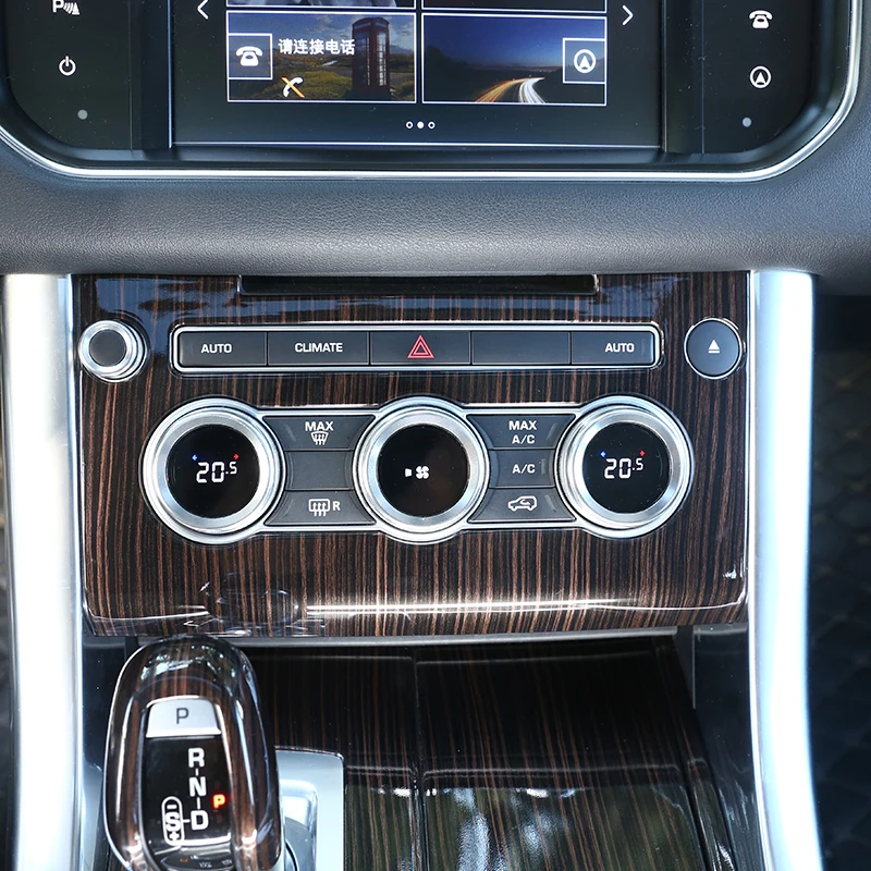 

Red Ash Wood Style For Landrover Range Rover Sport RR Sport 2014-2018 ABS Plastic Central Air-conditioning Volume Control Panel