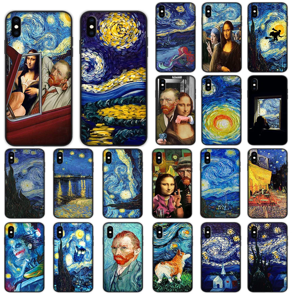 

Van Gogh's Starry Night Soft Case for iPhone XS Max XR X 7 8 6 6S Plus 5 5S SE Cover