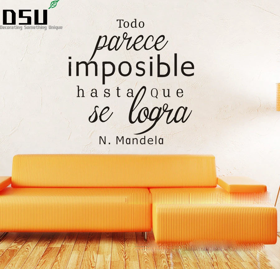 

Spanish Inspiring Quotes Everything Is Possible Wall Sticker Wall DecalsLiving Room Home Decor Kids Wall Decal Wallpaper