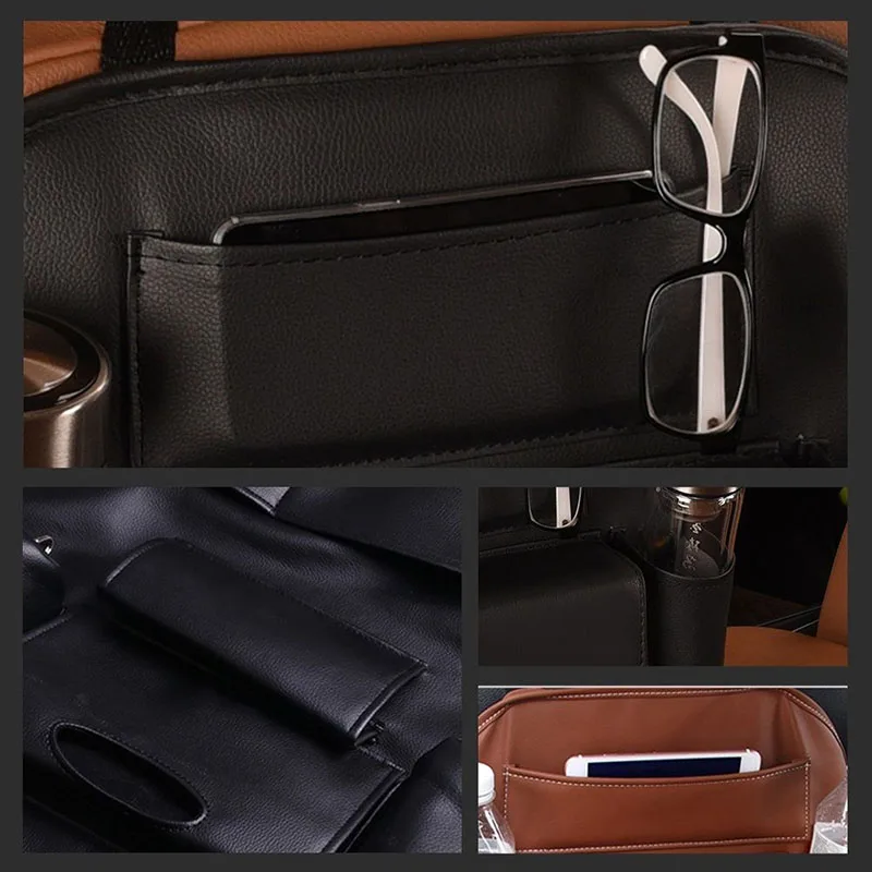 JX-LCLYL Car Seat Back Storage Bag Tidy Organiser Pocket Pouch Phone iPad Holder