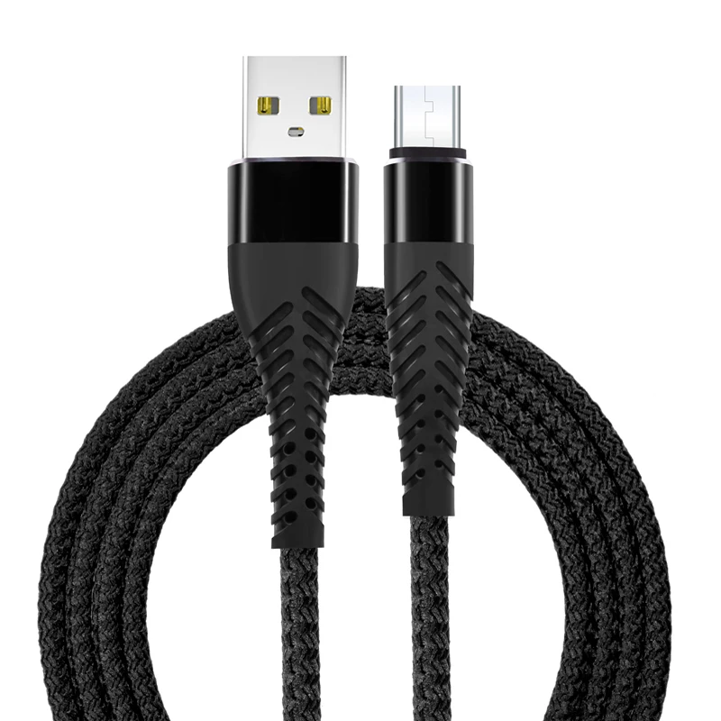 NOHON высокопрочный Micro USB кабель 0,2 м 1 м 2 м 3 м для samsung huawei Xiaomi LG Nokia sony Мобильный телефон Android адаптер зарядное устройство - Цвет: Black