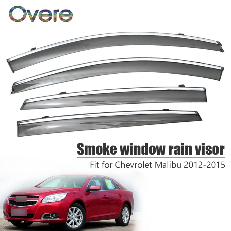 OVERE 1 Комплект дымовой козырек на ветровом стекле для Chevrolet Malibu 2012 2013 Стайлинг вентиляционные дефлекторы, охранные предметы