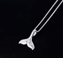Shuangshuo Ethnique Queue de Baleine Pendentif Collier pour les Femmes Belle Sirène Queue Collier Ras Du Cou Sirène Longue Chaîne Collier collier