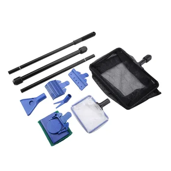 

6-in-1 Aquarium Fish Tank Cleaning Tool Set Extensible Handle Telescopic Cleaning Tools
