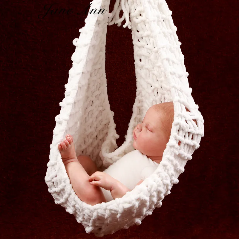 Jane Z AnnCrochet Baby Белый гамак реквизиты для фотосъемки вязаный детский костюм для новорожденного реквизит для фотосессии fotografia аксессуары