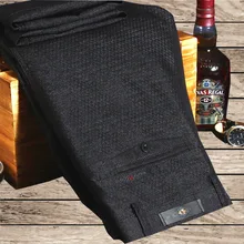 Осенние брюки для костюма, прямые черные брюки для костюма, мужские деловые черные брюки, хлопок, против морщин, официальные брюки для мужчин