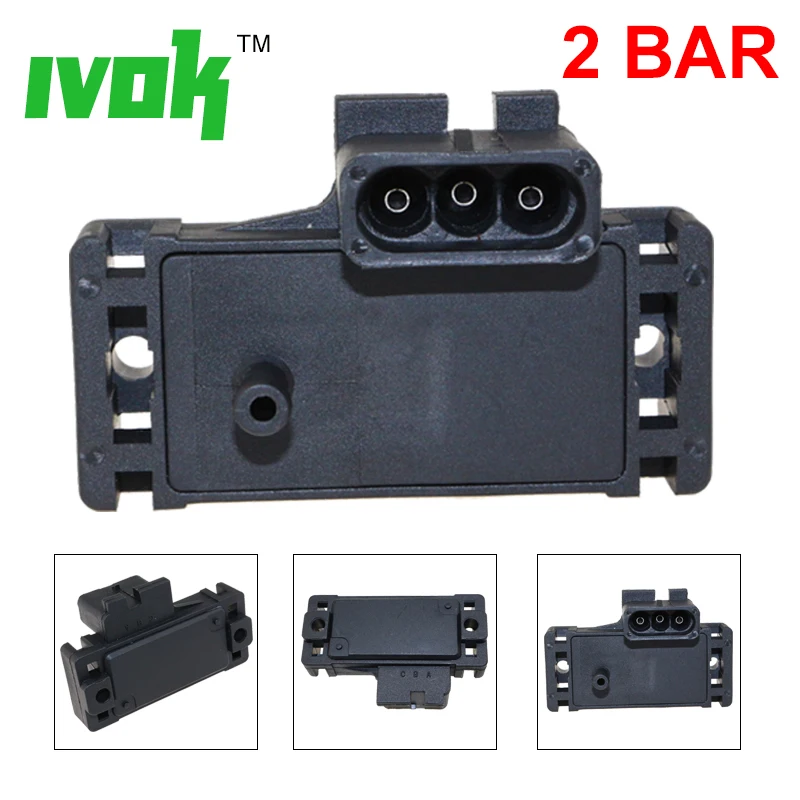 2Bar(2 Bar) Карта датчик Turbo Boost для Бьюика, Шевроле, GMC Isuzu Oldsmobile Pontiac 12247571 16009886 16040609