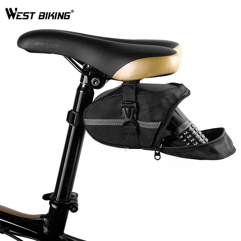 WEST BIKING Long Strong Chain Anti-theft Lock Steel Bicycle Lock Safety Password Code Cycling Accessories For Electric Bicycle