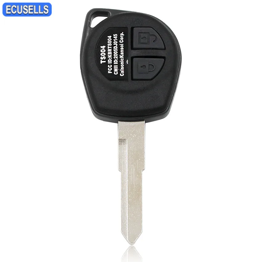 

2 Button Remote Smart Car Key Shell Case Housing for Suzuki Alto Ignis SX4 Swift Wagon R Splash + Rubber Pad HU133 Uncut Blade