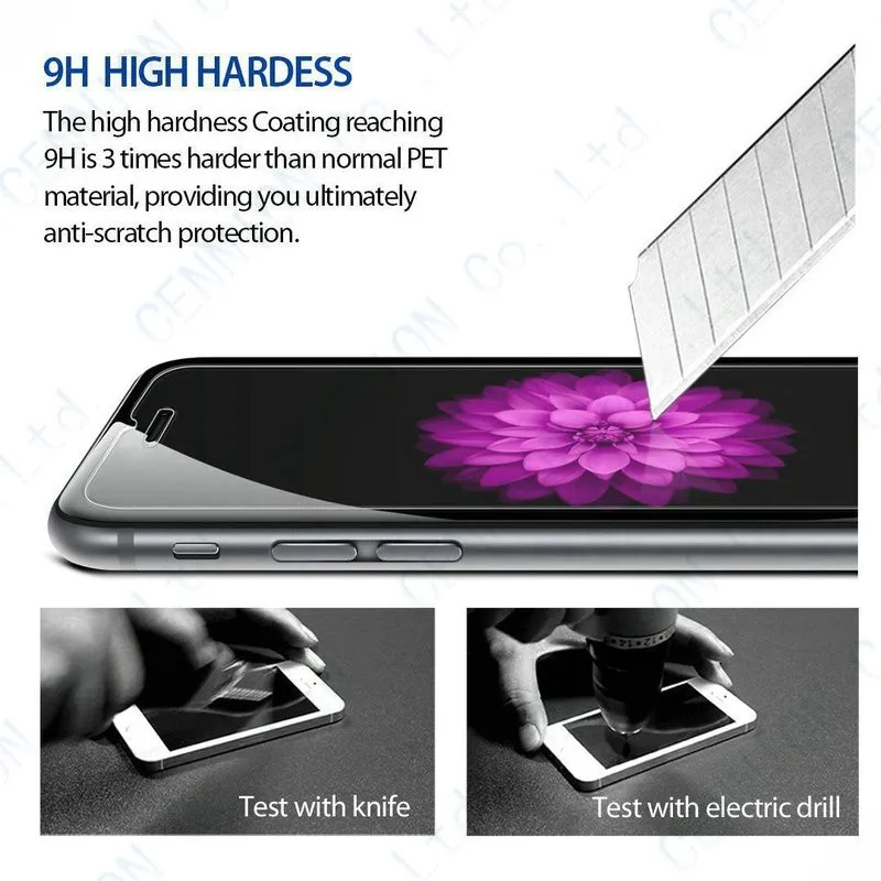 Россия ультра закаленное стекло протектор экрана для iPhone X 8 7 6 Plus 5 S samsung Note 5 S8 S7 2500 шт