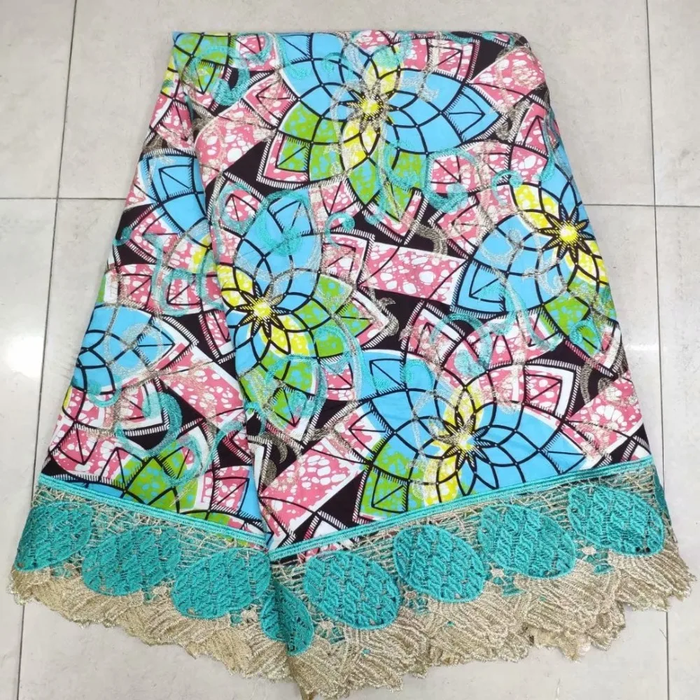 

latest style african hollandais wax lace fabrics 100% cotton african wax embroidered pattern cord lace fabric for clothe!TE-4265