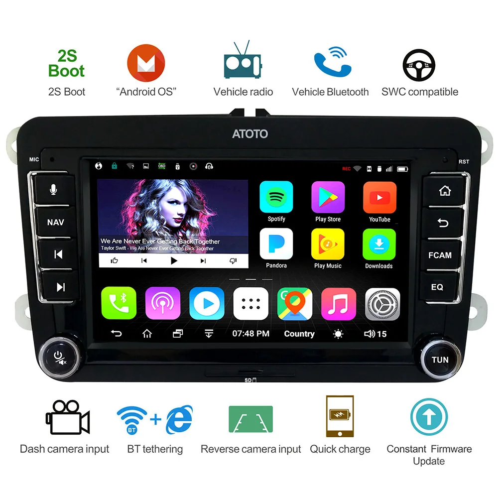 ATOTO A6 Android navegación GPS del coche estéreo/VW seleccionados Volkswagen y Skoda/2 * Bluetooth/Premium a6YVW710PB/Auto Radio Multimedia ATOTO A6 Android navegación GPS del coche estéreo/VW seleccionados Volkswagen y Skoda/2 * Bluetooth/Premium a6YVW710PB/Auto Radio Multimedia