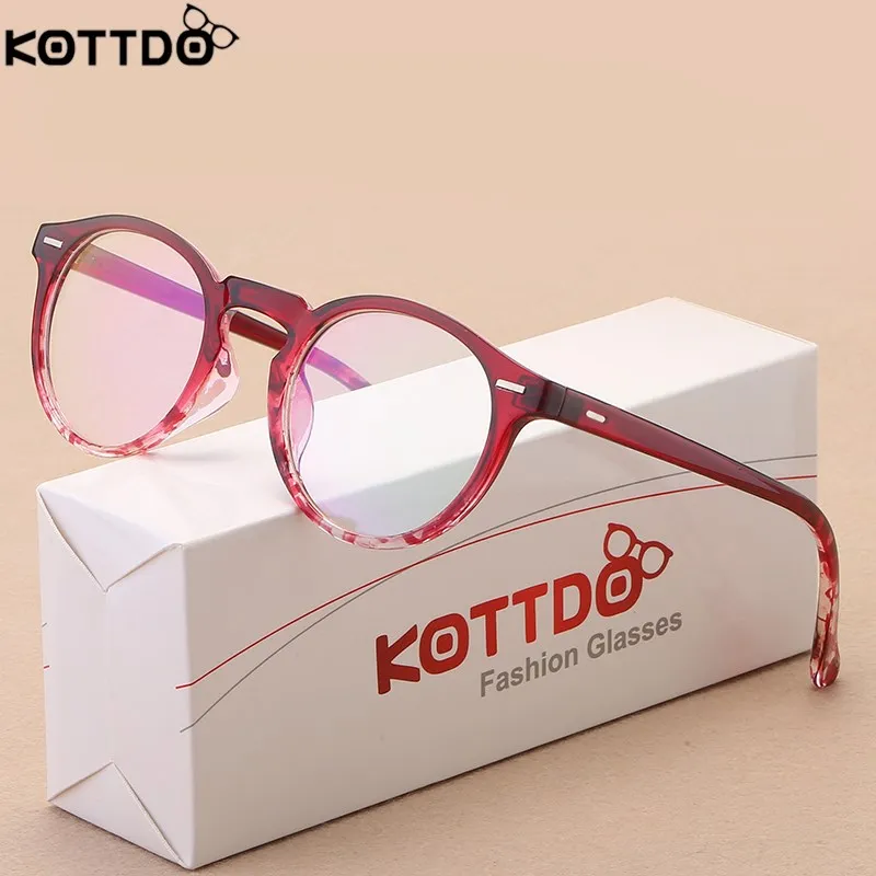 KOTTDO Ретро винтажные очки для глаз круглые женские mypia оправа мужчин oculos|Мужские