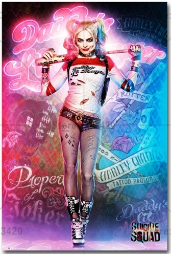 DC Suicide Squad Harley Quinn Grafitti Style Noir Portefeuille