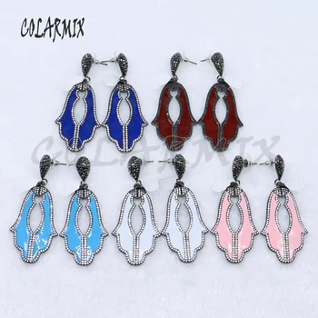

Mix color zircon earrings rose shape earrings gift for lady Colorful earrings gift for lady 5078