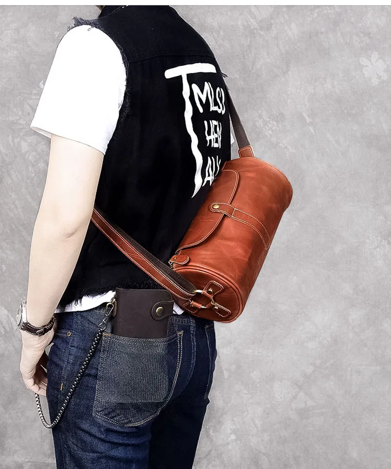 AETOO винтажная кожаная мужская маленькая сумка через плечо кожаная маленькая сумка-мешок мужская сумка