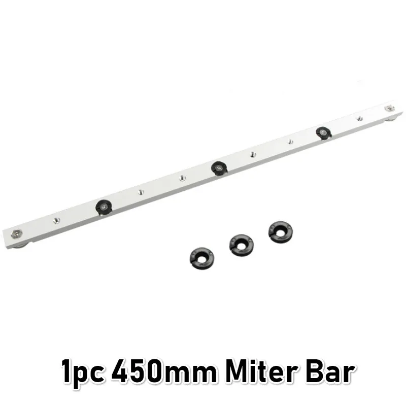 NEW Aluminium Alloy T-tracks Slot Miter Track and Miter Bar Slider Table Saw Miter Gauge Rod Woodworking Tools Workbench DIY - Цвет: 1Pc 450mm Miter Bar