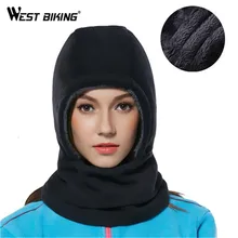 WEST BIKING, теплая флисовая шапка для велосипеда Cyling, маска на все лицо, шапка, зимний шарф, капюшон, женская шапка для велоспорта, ветрозащитная Лыжная маска