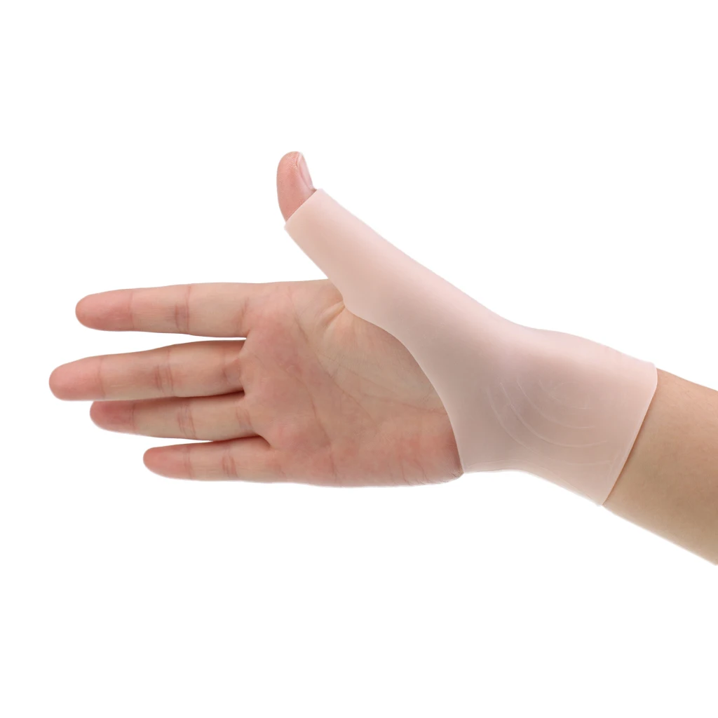 

Adults Women's Men's Silicone Gel Thumb Wrist Support Glove Tenosynovitis Spasms Brace Wrap for Arthritis Wrist Thumb Pain