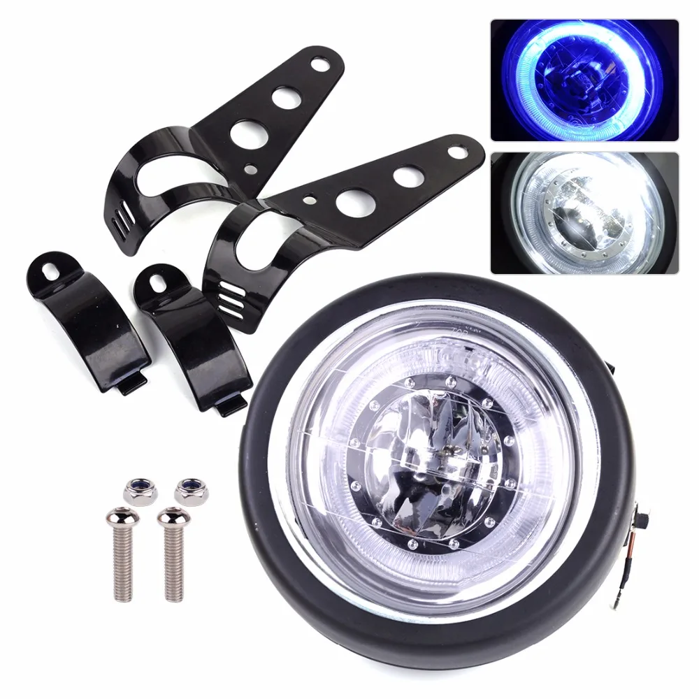 DWCX 12V LED Retro Headlight Lamp Vintage Round Light for Honda