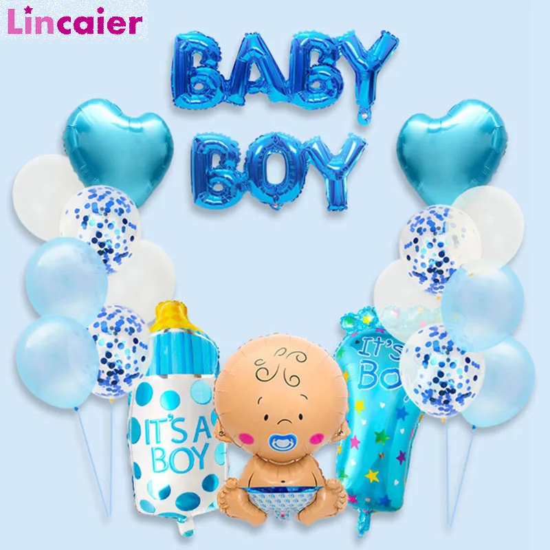 19 шт. Детские воздушные шары из фольги для душа игры Babyshower крестильное украшение