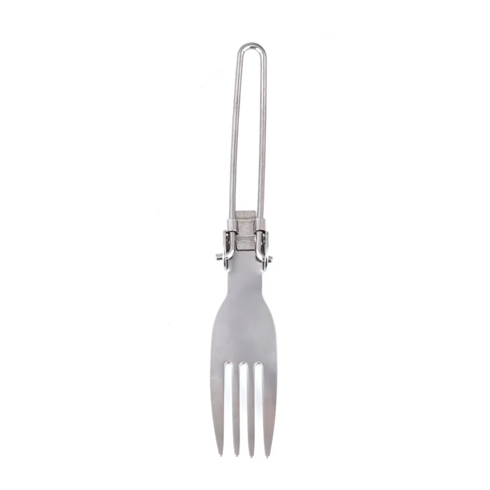 3 unids/set Viajando Excursión Que Acampa Cubiertos Utensilios de Picnic Plegable Portátil Conjunto de Vajilla de Mesa Al Aire Libre Cuchillo/Tenedor/Cuchara